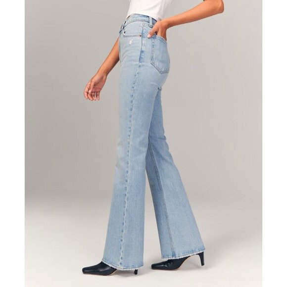 Abercrombie & Fitch The Vintage Flare High Rise Jean Blue Size 25/0 Long - Picture 8 of 16